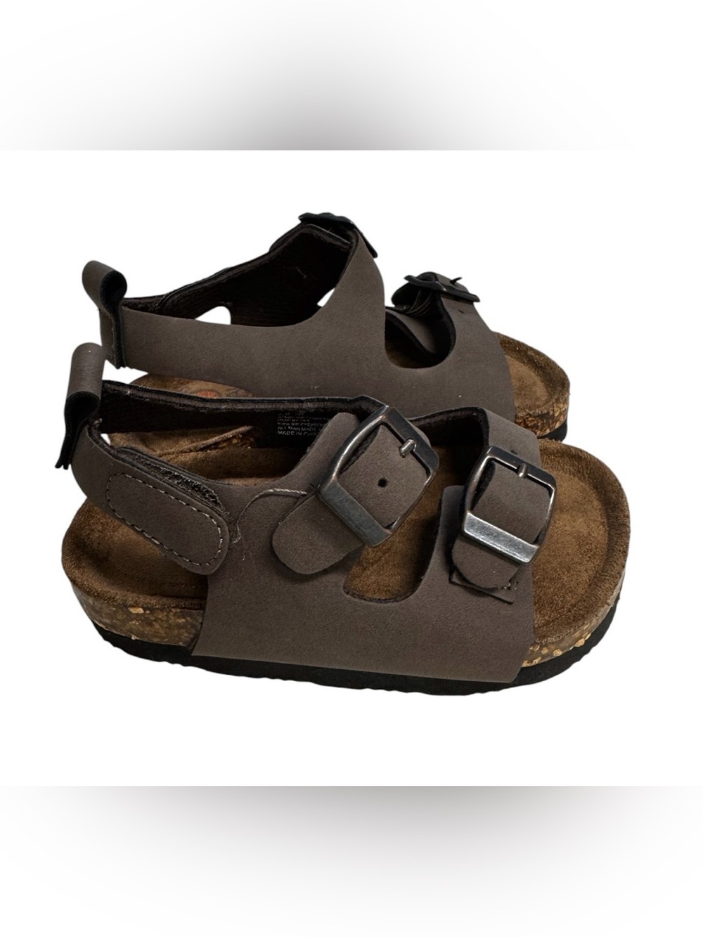 Maui Island Kids Brown Adjustable Buckle Sandals 6M Baby
